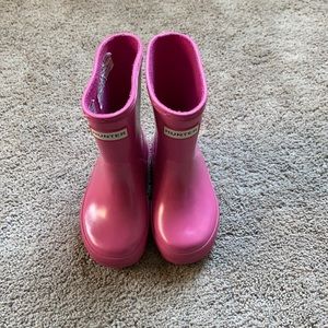 Pink hunter boots